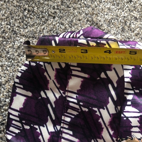 Henri Bendel Rare Izak Nylon Satin Purple Patterned Shopping Tote Disc. - Picture 9 of 10